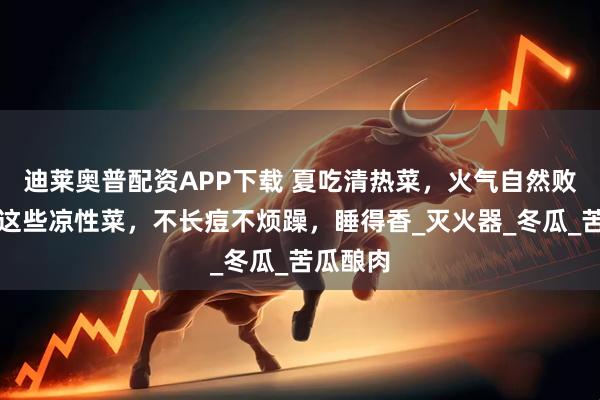 迪莱奥普配资APP下载 夏吃清热菜，火气自然败！推荐这些凉性菜，不长痘不烦躁，睡得香_灭火器_冬瓜_苦瓜酿肉