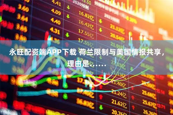 永旺配资端APP下载 荷兰限制与美国情报共享,理由是……