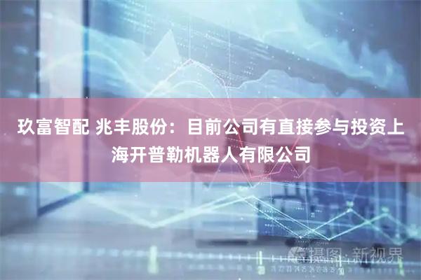 玖富智配 兆丰股份：目前公司有直接参与投资上海开普勒机器人有限公司